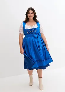 Kroj Dirndl s vyšívanou saténovou zástěrou (2dílná souprava), bonprix