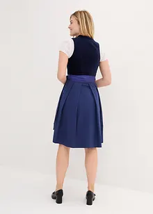 Kroj ve stylu dirndl se sametem, v délce midi (2dílná souprava), bonprix