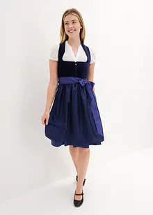 Kroj ve stylu dirndl se sametem, v délce midi (2dílná souprava), bonprix