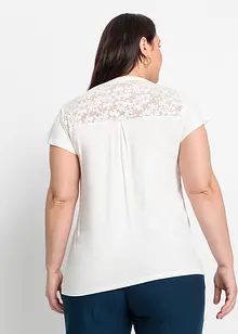 Henley triko s krajkou, z udržitelné viskózy, bonprix