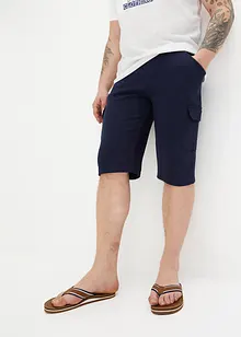 Dlouhé teplákové bermudy s cargo kapsami, z čisté bavlny, Regular Fit, bonprix