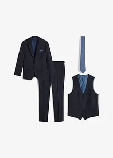Oblek s vestou a kravatou (4dílná souprava), Slim Fit, bonprix