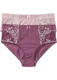 Tvarující kalhotky s výšivkou (2 ks v balení), bonprix