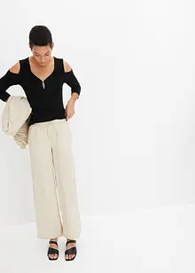 Triko s odhalenými rameny, ze splývavé viskózy, bonprix