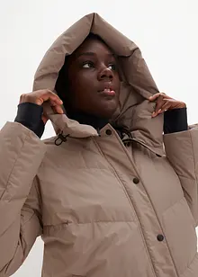 Péřový kabát s podšívkou s potiskem, vodoodpudivý, bonprix