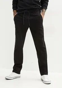 Strečové chino kalhoty bez zapínání, Relaxed Fit, Straight, bonprix
