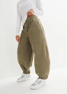 Keprové kalhoty z elastické bavlněné směsi, bonprix