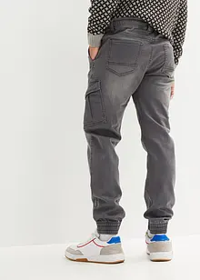 Džíny z teplákoviny Regular Fit, s cargo kapsami, Straight, bonprix