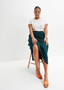 Maxi sukně s páskem (2dílná souprava), bonprix