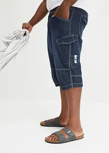Lehké dlouhé džínové cargo bermudy, Relaxed Fit, bonprix