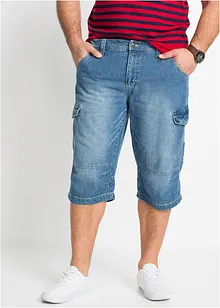 Lehké dlouhé džínové cargo bermudy, Relaxed Fit, bonprix