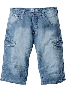 Lehké dlouhé džínové cargo bermudy, Relaxed Fit, bonprix