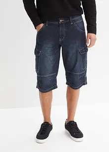 Lehké dlouhé džínové cargo bermudy, Relaxed Fit, bonprix