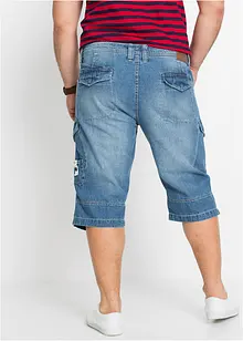 Lehké dlouhé džínové cargo bermudy, Relaxed Fit, bonprix