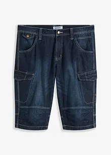 Lehké dlouhé džínové cargo bermudy, Relaxed Fit, bonprix