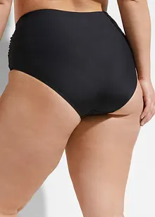 Stahovací bikinové kalhotky s vysokým pasem, lehký tvarující efekt, s řasením, bonprix
