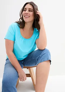 Triko s čisté bavlny, krátký rukáv, bonprix