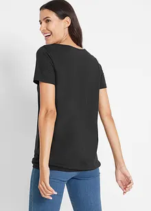 Triko s čisté bavlny, krátký rukáv, bonprix