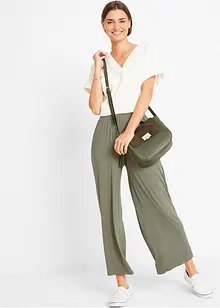 Žerzejové kalhoty ze splývavé viskózové směsi, 7/8 délka, bonprix