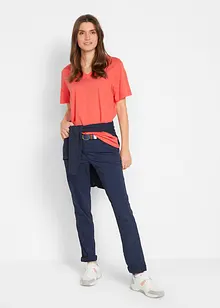 Dlouhé tričko se širokým střihem a s výstřihem do V, krátký rukáv (5 ks v balení), bonprix