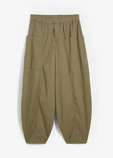 Keprové kalhoty z elastické bavlněné směsi, bonprix