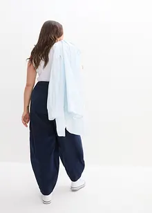 Keprové kalhoty z elastické bavlněné směsi, bonprix