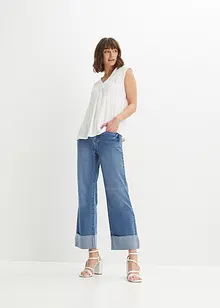 Top s dírkovanou výšivkou, bonprix