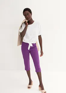 Strečové capri kalhoty bez zapínání, bonprix