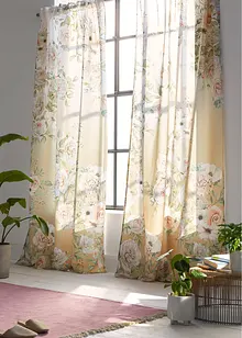 Závěs s potiskem růží, z mikrovlákna (1 ks v balení) s recyklovaným polyesterem, bonprix