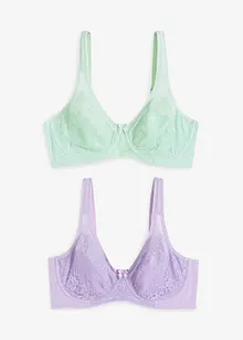 Zmenšovací podprsenka s polstrovanými ramínky (2 ks v balení), bonprix