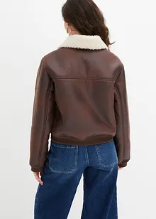 Letecká bunda z umělé kůže, bonprix