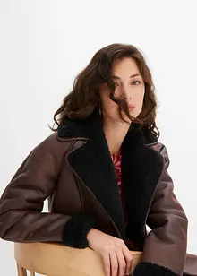 Shearling bunda s kapsami, bonprix