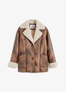 Shearling bunda s kapsami, bonprix