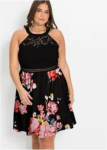 Žerzejové šaty s krajkou, bonprix