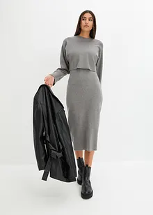 Pletená souprava se šaty (2dílná souprava), bonprix