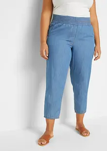 Džíny bez zapínání z lehkého denimu, pohodlná pasovka, bonprix