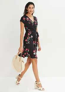 Žerzejové šaty se zavinovacím vzhledem, bonprix