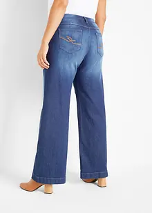 Džíny, Wide Leg, Mid Waist, pohodlný pas, bonprix