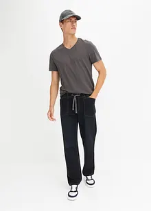 Džíny bez zapínání v pohodlném střihu Loose Fit, Straight, bonprix