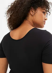 Body s polovičními rukávy, z modalu s krajkou, bonprix