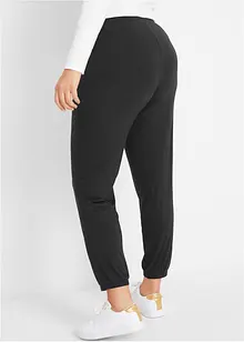 Žerzejové kalhoty s průhmatovými kapsami, ze splývavé směsi s viskózou, bonprix