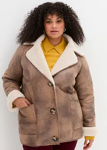 Shearling bunda s kapsami, bonprix