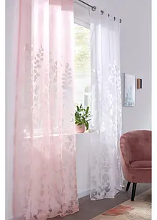 Záclona s vypalovým motivem listů (1 ks v balení), bonprix