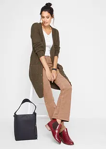 Strečové manšestrové kalhoty, Bootcut, bonprix