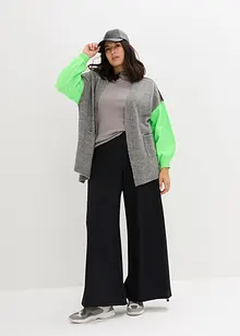 Oversized pletený kabátek ve vzhledu Color Blocking, bonprix