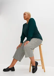 Svetr s plisovanými rukávy, bonprix