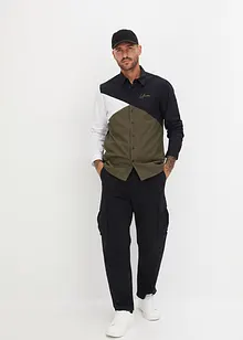 Košile s dlouhým rukávem z čisté organické bavlny, Slim Fit, bonprix