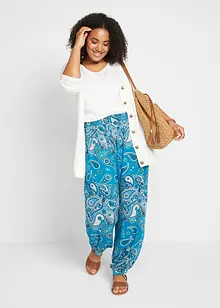 Žerzejové harémové kalhoty ze splývavé směsi s viskózou, bonprix