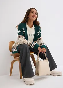 Pletený kabátek s vánočním motivem, bonprix