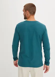 Henley triko s dlouhým rukávem, organická bavlna, Slim Fit, bonprix